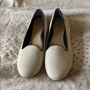 Rothy's Women's Cream and Blue Loafers